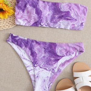 Marble Bandeau Bikini